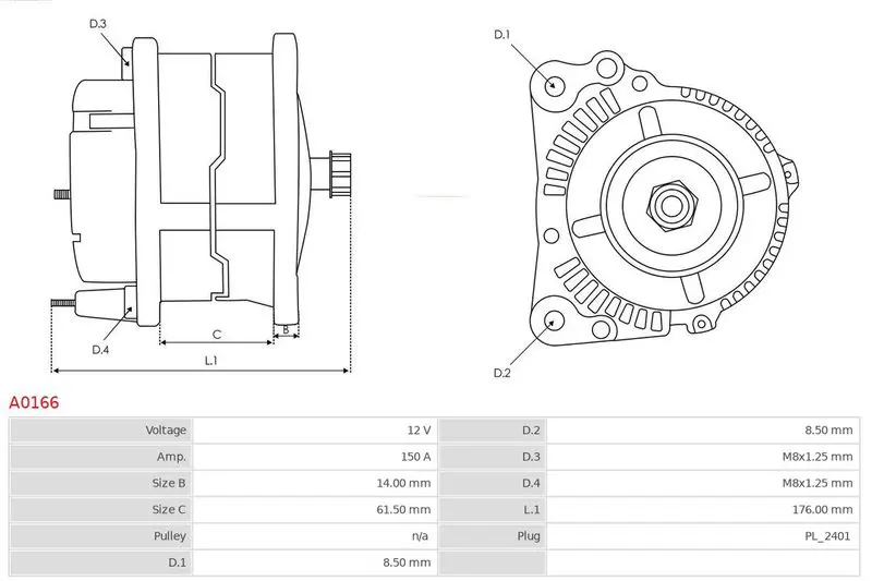 Handler.Part Alternator AS-PL A0166 5