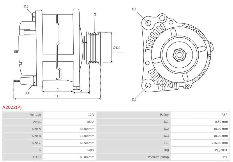 Handler.Part Alternator AS-PL A2022P 5