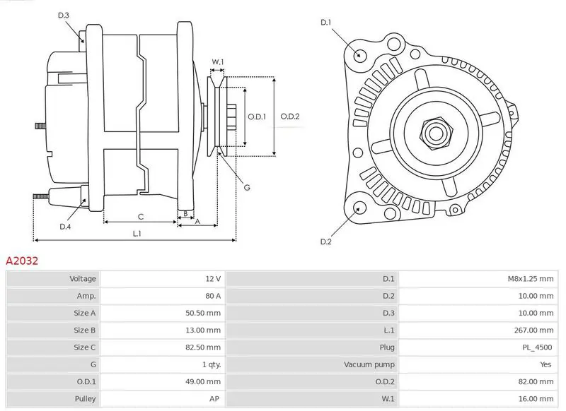 Handler.Part Alternator AS-PL A2032 6