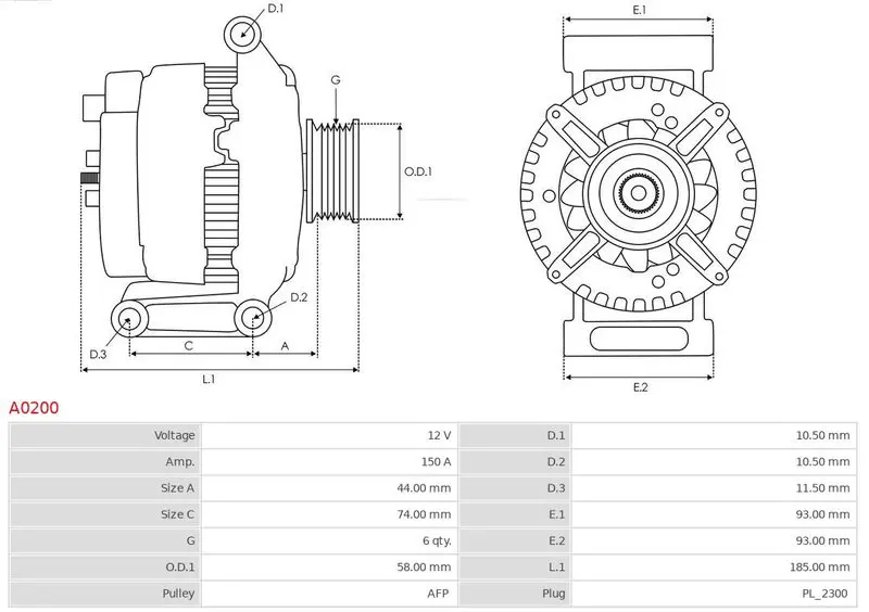 Handler.Part Alternator AS-PL A0200 5