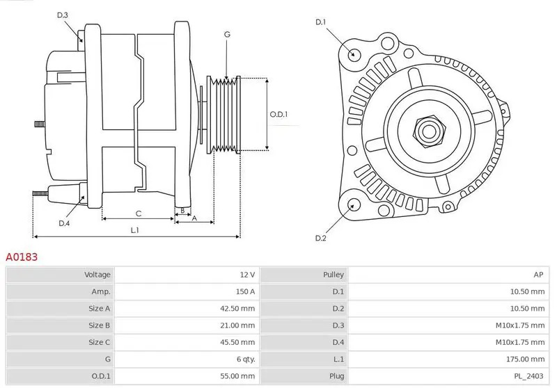 Handler.Part Alternator AS-PL A0183 5