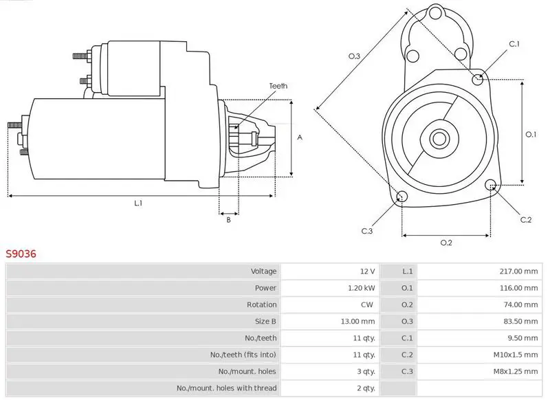 Handler.Part Starter AS-PL S9036 5