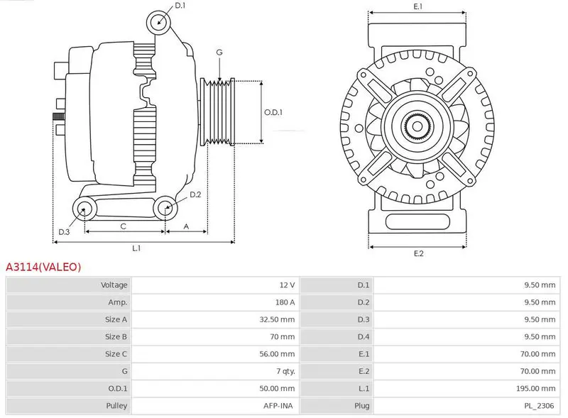 Handler.Part Alternator AS-PL A3114VALEO 5