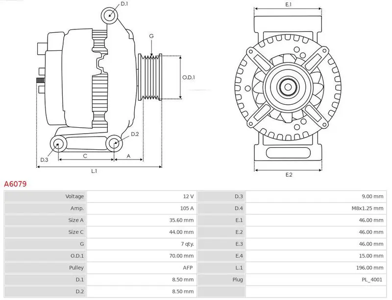 Handler.Part Alternator AS-PL A6079 5