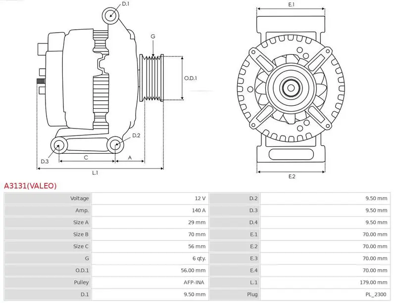 Handler.Part Alternator AS-PL A3131VALEO 5