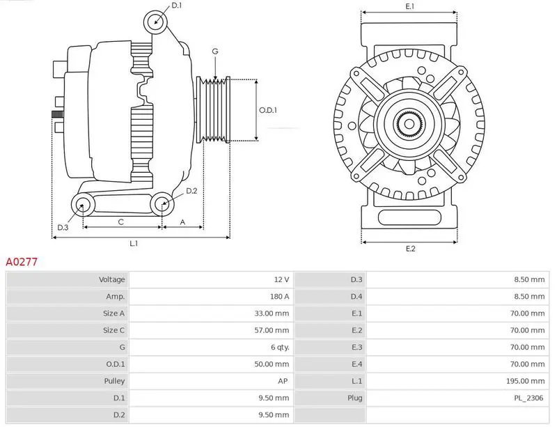 Handler.Part Alternator AS-PL A0277 5