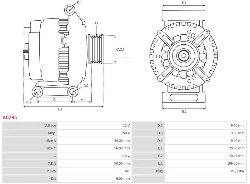 Handler.Part Alternator AS-PL A0295 5