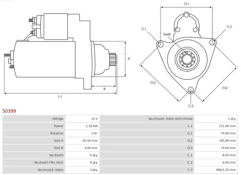 Handler.Part Starter AS-PL S0399 5