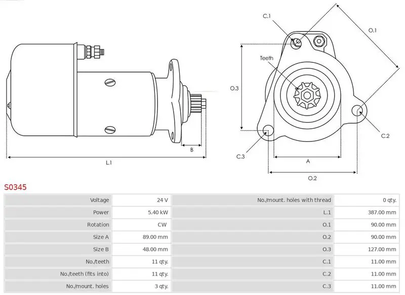 Handler.Part Starter AS-PL S0345 5