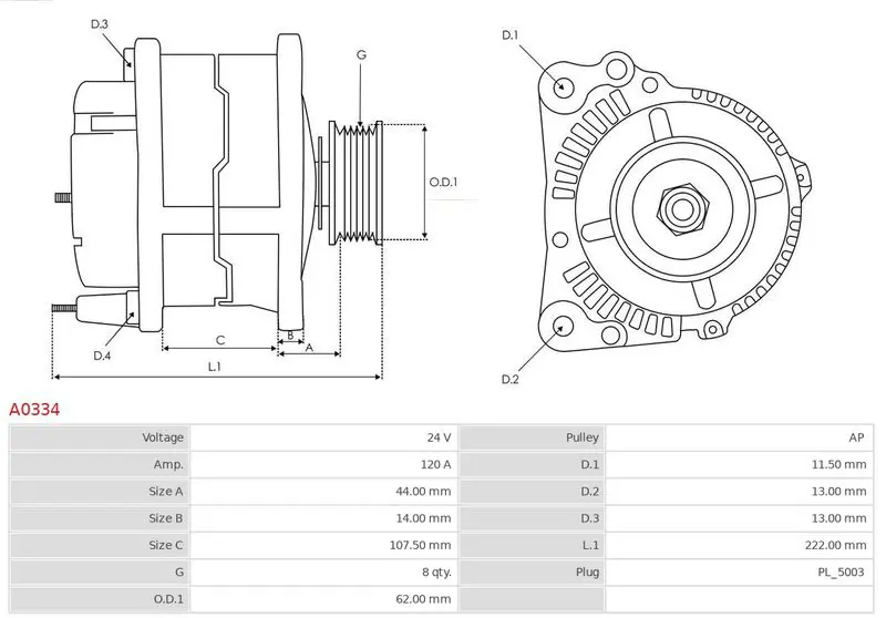 Handler.Part Alternator AS-PL A0334 5