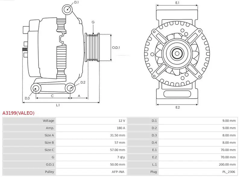 Handler.Part Alternator AS-PL A3199VALEO 5