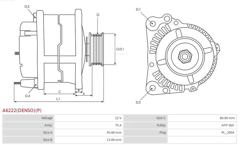 Handler.Part Alternator AS-PL A6222DENSOP 5