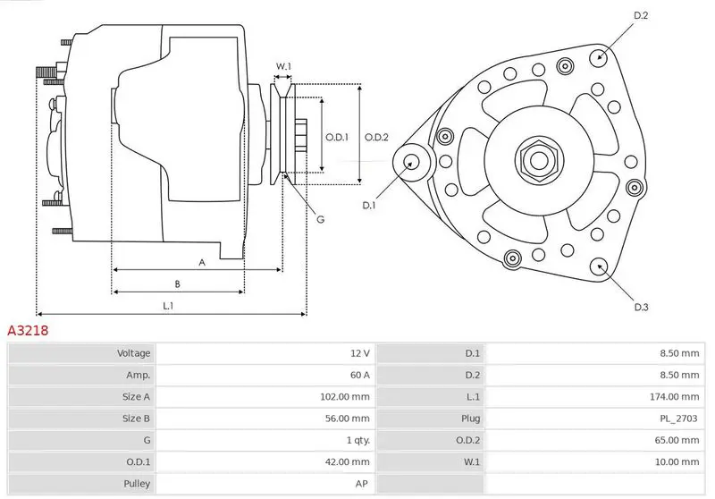 Handler.Part Alternator AS-PL A3218 6