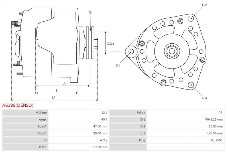 Handler.Part Alternator AS-PL A6199DENSO 5