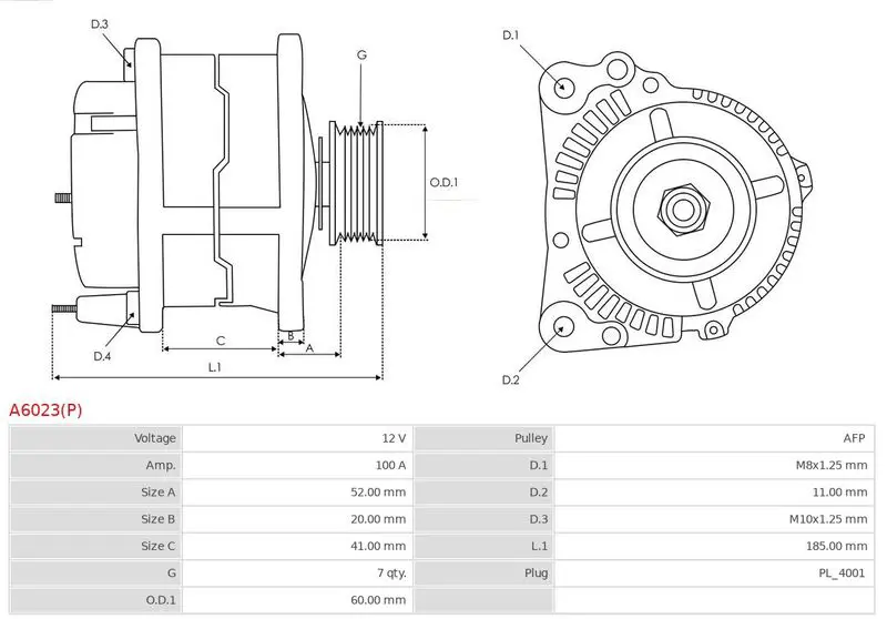 Handler.Part Alternator AS-PL A6023P 5