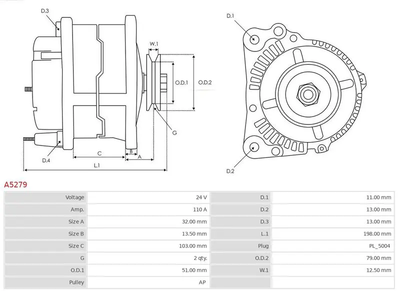 Handler.Part Alternator AS-PL A5279 6