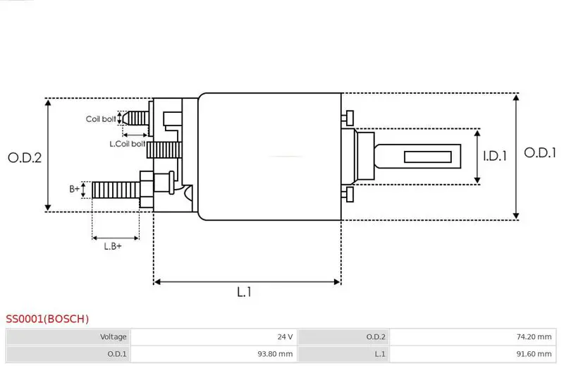 Handler.Part Solenoid switch, starter AS-PL SS0001BOSCH 4