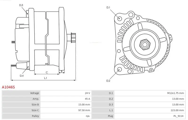 Handler.Part Alternator AS-PL A1046S 5