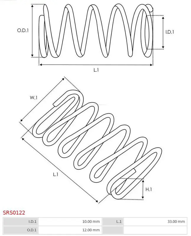 Handler.Part Repair kit, starter AS-PL SRS0122 2