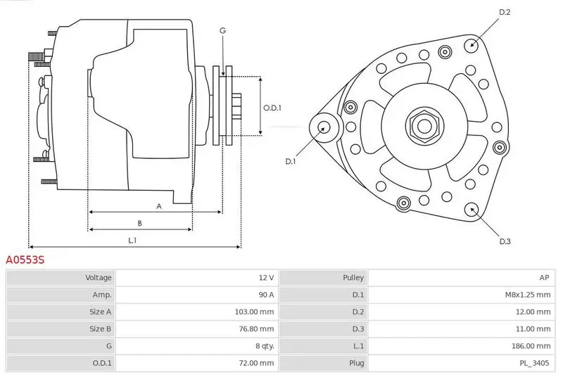 Handler.Part Alternator AS-PL A0553S 5