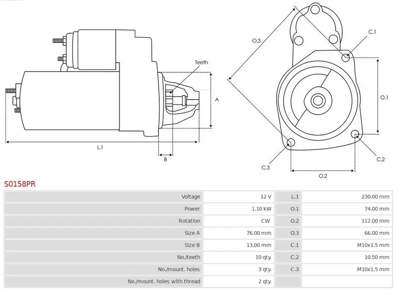 Handler.Part Starter AS-PL S0158PR 5