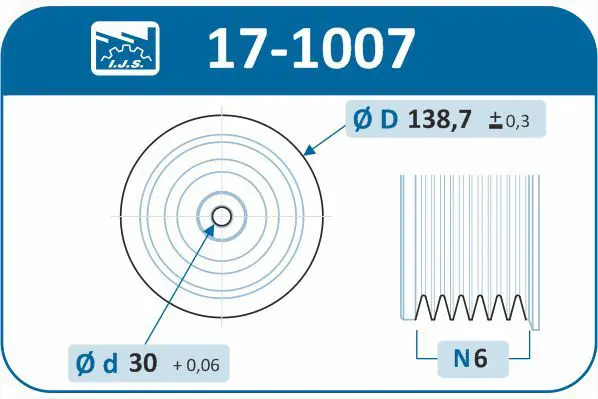 Handler.Part Belt pulley, crankshaft IJS GROUP 171007 2