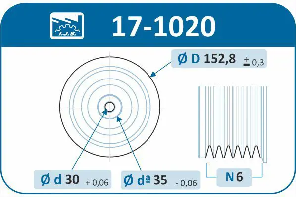 Handler.Part Belt pulley, crankshaft IJS GROUP 171020 2