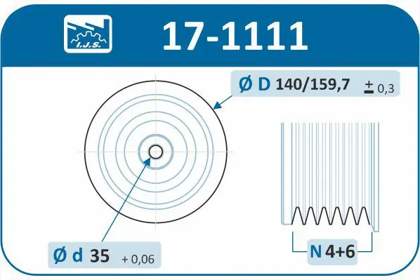 Handler.Part Belt pulley, crankshaft IJS GROUP 171111 2