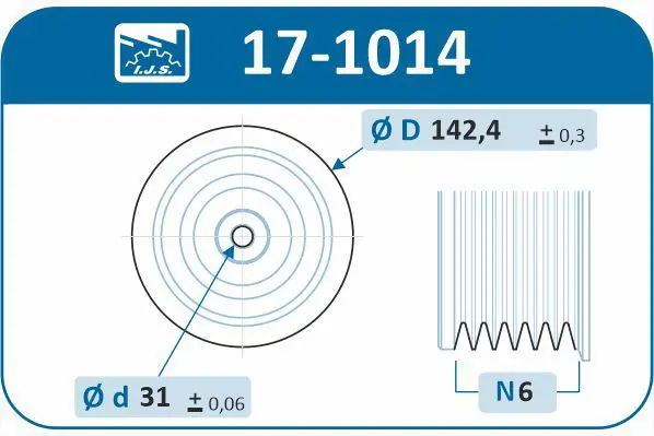 Handler.Part Belt pulley, crankshaft IJS GROUP 171014 2