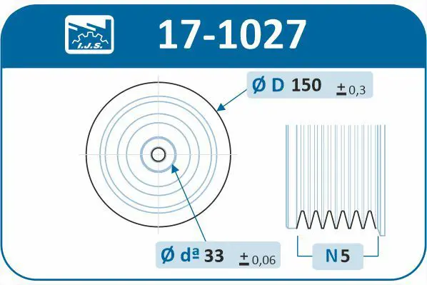 Handler.Part Belt pulley, crankshaft IJS GROUP 171027 2