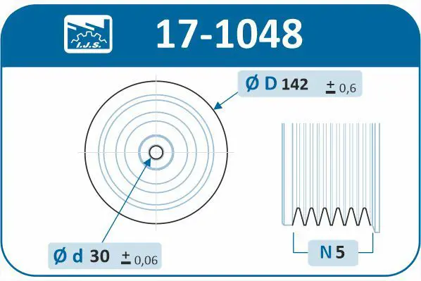 Handler.Part Belt pulley, crankshaft IJS GROUP 171048 2