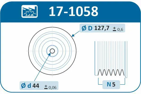 Handler.Part Belt pulley, crankshaft IJS GROUP 171058 2