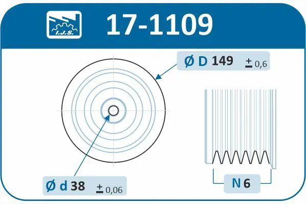 Handler.Part Belt pulley, crankshaft IJS GROUP 171109 2