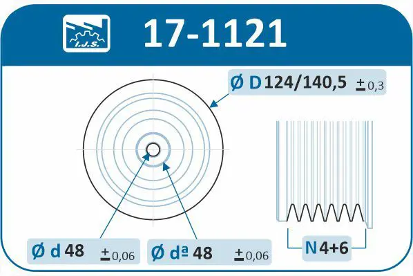 Handler.Part Belt pulley, crankshaft IJS GROUP 171121 2