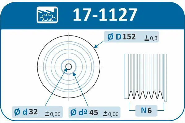 Handler.Part Belt pulley, crankshaft IJS GROUP 171127 2