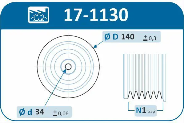 Handler.Part Belt pulley, crankshaft IJS GROUP 171130 2