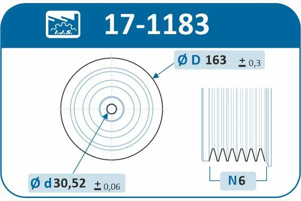 Handler.Part Belt pulley, crankshaft IJS GROUP 171183 2