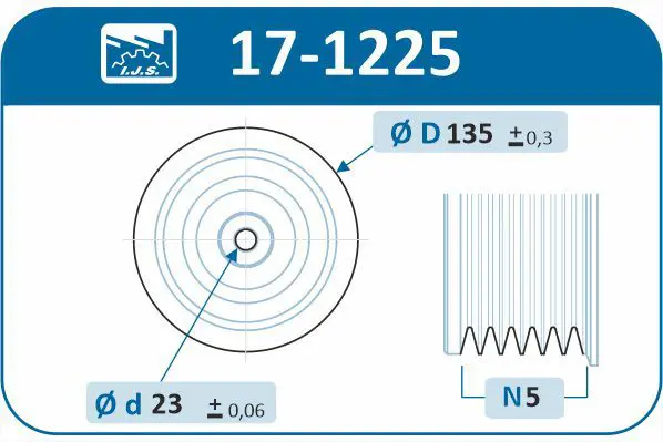 Handler.Part Belt pulley, crankshaft IJS GROUP 171225 2