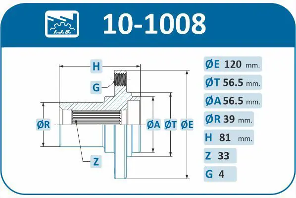 Handler.Part Wheel hub IJS GROUP 101008 2