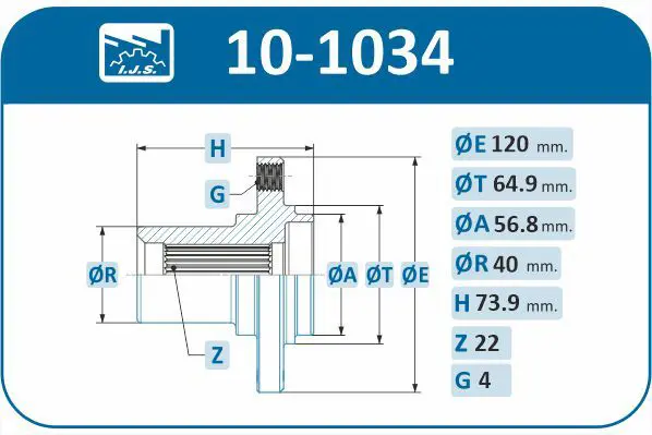 Handler.Part Wheel hub IJS GROUP 101034 2