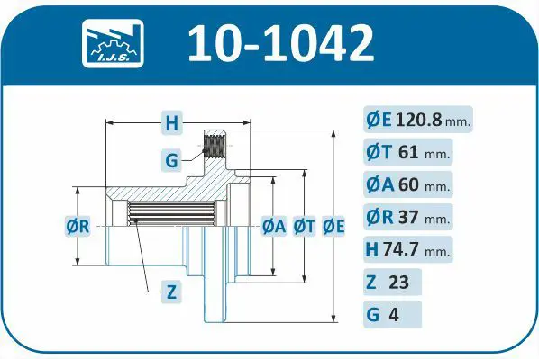 Handler.Part Wheel hub IJS GROUP 101042 2