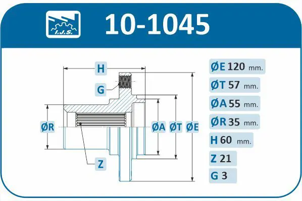 Handler.Part Wheel hub IJS GROUP 101045 2