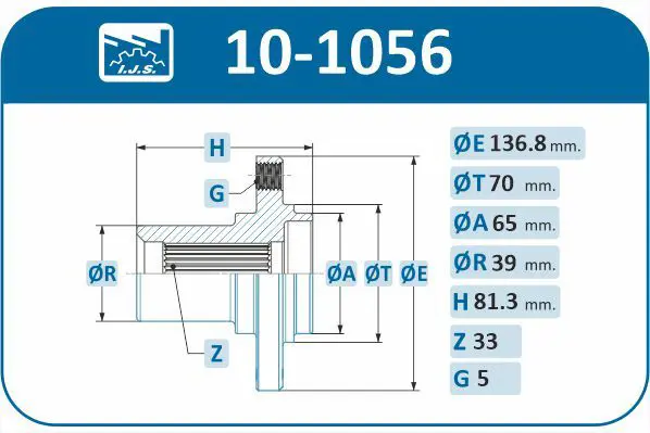 Handler.Part Wheel hub IJS GROUP 101056 2