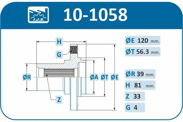 Handler.Part Wheel hub IJS GROUP 101058 2