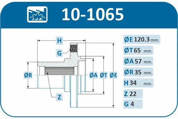 Handler.Part Wheel hub IJS GROUP 101065 2