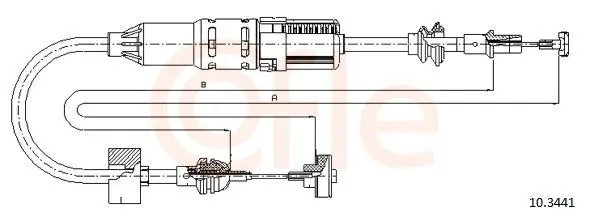 Handler.Part Clutch cable COFLE 103441 1