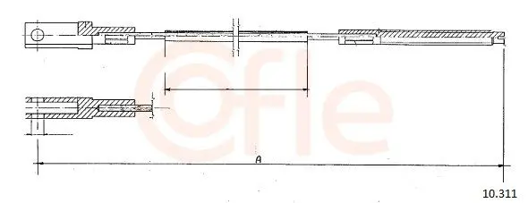 Handler.Part Clutch cable COFLE 10311 1