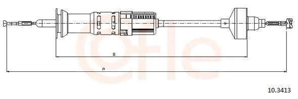 Handler.Part Clutch cable COFLE 103413 1