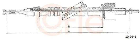 Handler.Part Clutch cable COFLE 102441 1