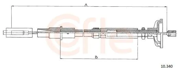 Handler.Part Clutch cable COFLE 10340 1